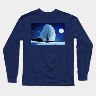 Moonlit Winter Night Long Sleeve T-Shirt